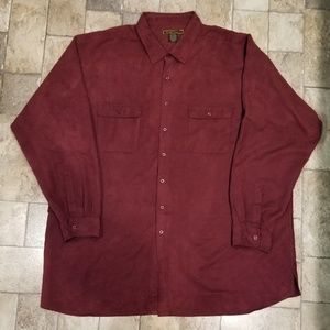 George Foreman Soft Suede Button Down Shirt.